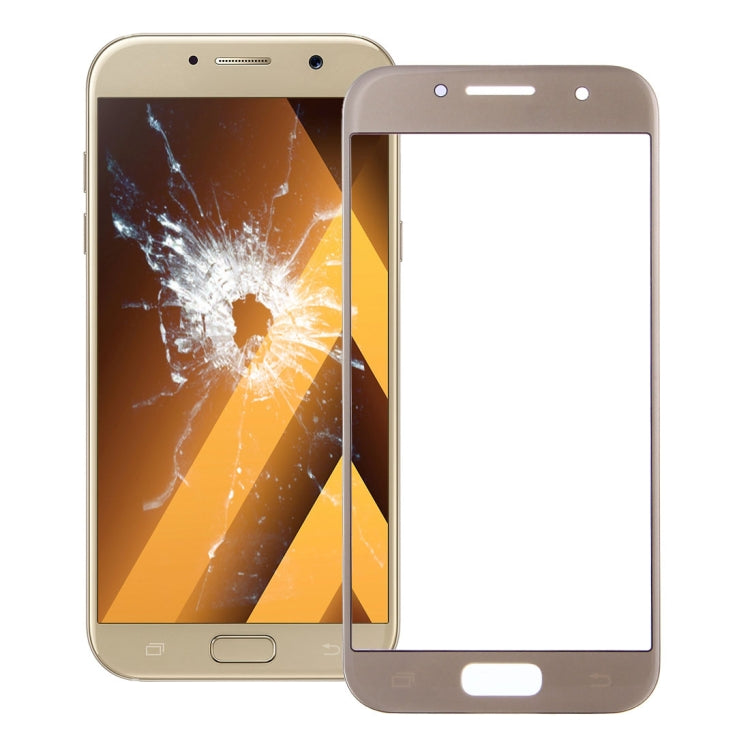 For Galaxy A7 (2017) / A720 Front Screen Outer Glass Lens (Gold) - Outer Glass Lens by PMC Jewellery | Online Shopping South Africa | PMC Jewellery