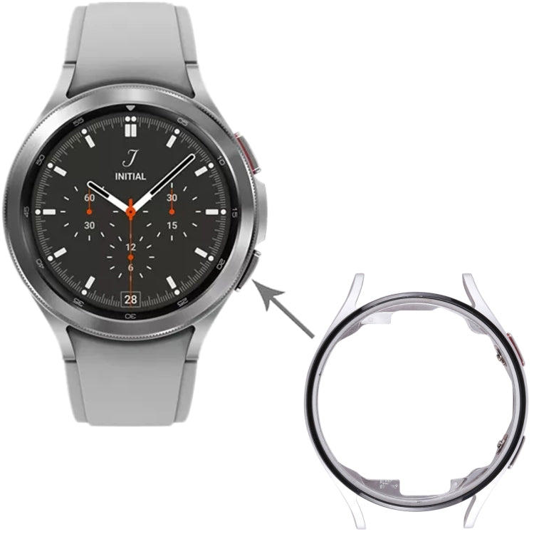 Original LCD Screen Frame Bezel Plate For Samsung Galaxy Watch4 44mm SM-R870 R875(Silver) - For Samsung by PMC Jewellery | Online Shopping South Africa | PMC Jewellery