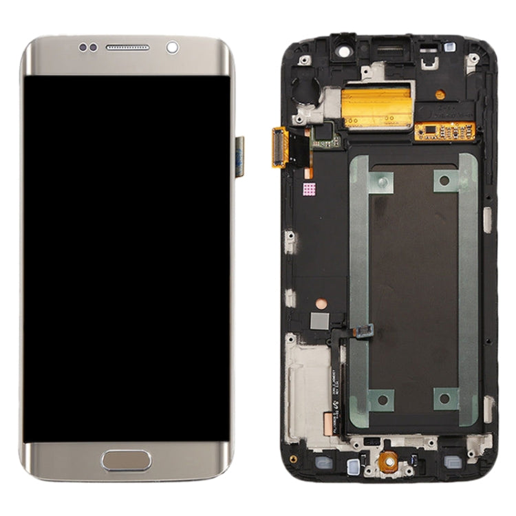 Original Super AMOLED LCD Screen For Samsung Galaxy S6 Edge SM-G925F Digitizer Full Assembly with Frame (Gold) - LCD Screen by PMC Jewellery | Online Shopping South Africa | PMC Jewellery