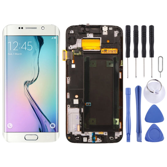 Original Super AMOLED LCD Screen For Samsung Galaxy S6 Edge SM-G925F Digitizer Full Assembly with Frame (White) - LCD Screen by PMC Jewellery | Online Shopping South Africa | PMC Jewellery