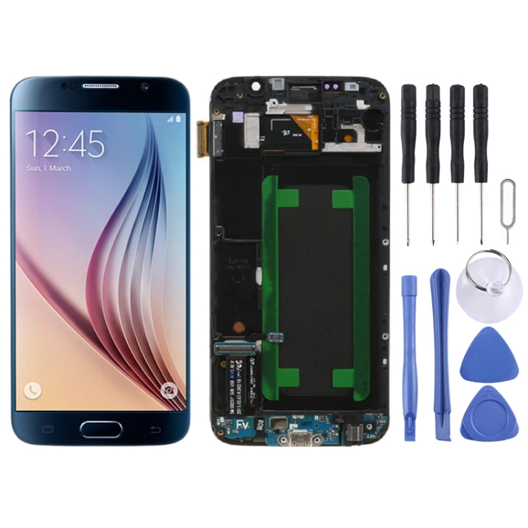 Original Super AMOLED LCD Screen For Samsung Galaxy S6 SM-G920F Digitizer Full Assembly with Frame (Blue) - LCD Screen by PMC Jewellery | Online Shopping South Africa | PMC Jewellery