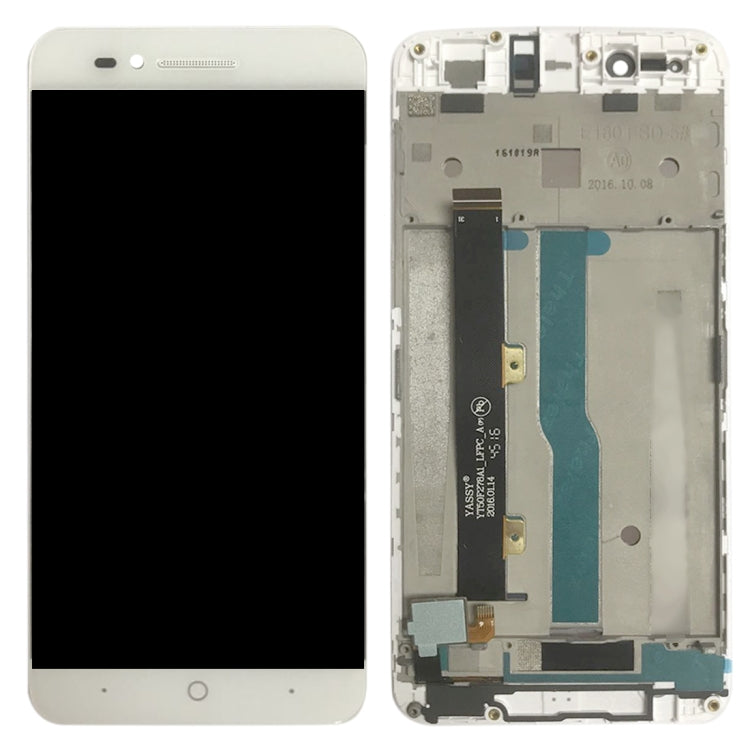 OEM LCD Screen for ZTE Blade A610 / A610C / A612  Digitizer Full Assembly with Frame（White) - For ZTE by PMC Jewellery | Online Shopping South Africa | PMC Jewellery