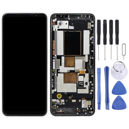 Original AMOLED LCD Screen for Asus ROG Phone 5 ZS673KS 1B048IN I005DB I005DA Digitizer Full Assembly with Frame（Black) - LCD Screen by PMC Jewellery | Online Shopping South Africa | PMC Jewellery