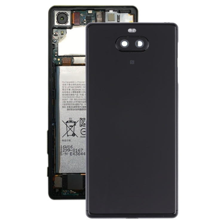 For Sony Xperia 8 Battery Back Cover with Middle Frame & Camera Lens Cover(Black) - Back Cover by PMC Jewellery | Online Shopping South Africa | PMC Jewellery