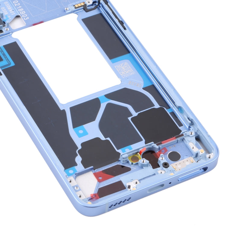 For OPPO Reno7 5G China PFJM10 Original Front Housing LCD Frame Bezel Plate (Blue) - Frame Bezel Plate by PMC Jewellery | Online Shopping South Africa | PMC Jewellery