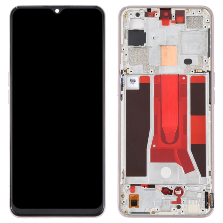 Original LCD Screen For OPPO Reno3 5G/Reno3 Youth/F15/Find X2 Lite/K7 5G Digitizer Full Assembly with Frame (Pink) - free shipping - PMC TechLife - Order now!
