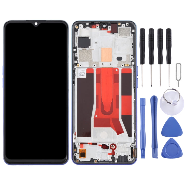 Original LCD Screen For OPPO Reno3 5G/Reno3 Youth/F15/Find X2 Lite/K7 5G Digitizer Full Assembly with Frame (Blue) - LCD Screen by PMC Jewellery | Online Shopping South Africa | PMC Jewellery