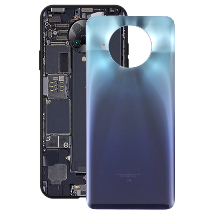 Glass Battery Back Cover for Xiaomi Redmi Note 9 Pro 5G/Mi 10T Lite 5G(Blue) - Back Cover by PMC Jewellery | Online Shopping South Africa | PMC Jewellery