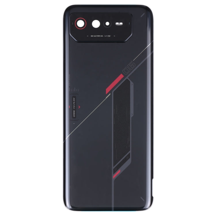 Glass Battery Back Cover for Asus ROG Phone 6 AI2201-C AI2201-F(Black) - Back Cover by PMC TechLife | Online Shopping South Africa | PMC TechLife