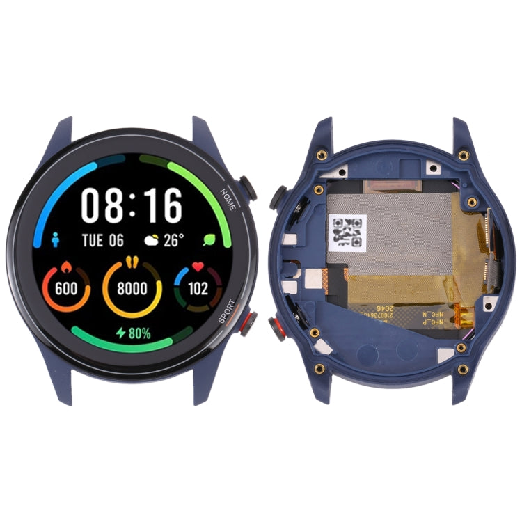 Original LCD Screen For Xiaomi Mi Watch / Watch Color Sport / Watch Revolve Active Digitizer Full Assembly with Frame (Blue) - free shipping - PMC TechLife - Order now!