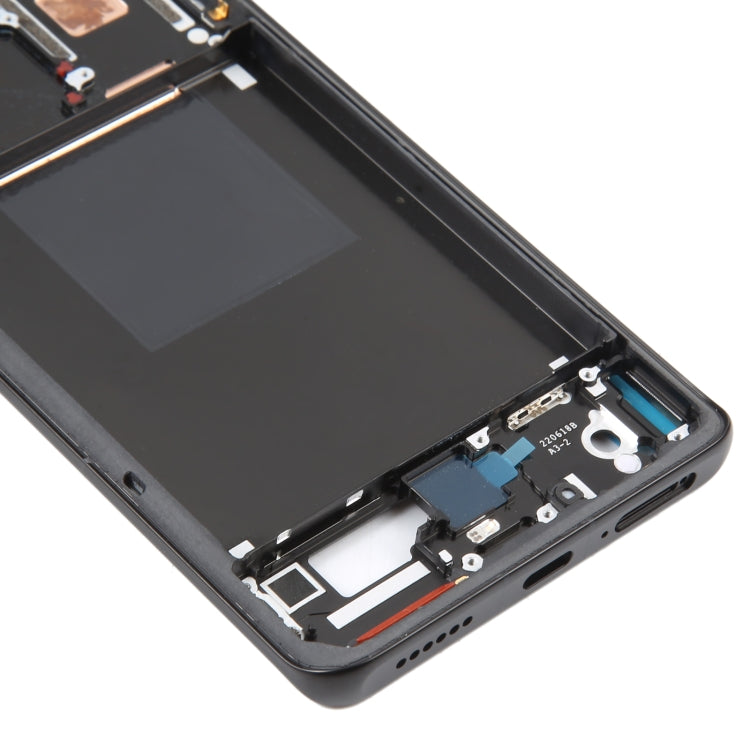 For Xiaomi 12S Ultra Original Front Housing LCD Frame Bezel Plate (Black) - Frame Bezel Plate by PMC Jewellery | Online Shopping South Africa | PMC Jewellery