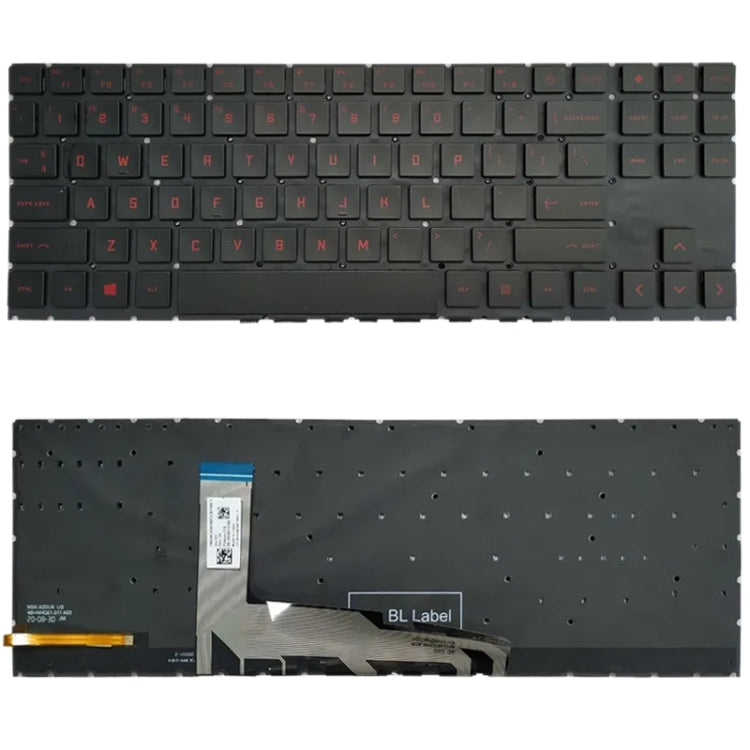 For HP Omen 15-EK 15-EK0019NR 15-EN 15-EN0013DX TPN-Q236 Laptop Keyboard (Red) - HP Spare Parts by PMC Jewellery | Online Shopping South Africa | PMC Jewellery