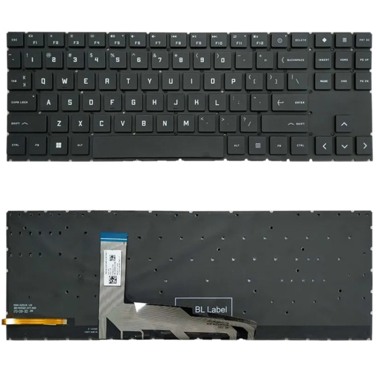 For HP Omen 15-EK 15-EK0019NR 15-EN 15-EN0013DX TPN-Q236 Laptop Keyboard (White) - HP Spare Parts by PMC Jewellery | Online Shopping South Africa | PMC Jewellery