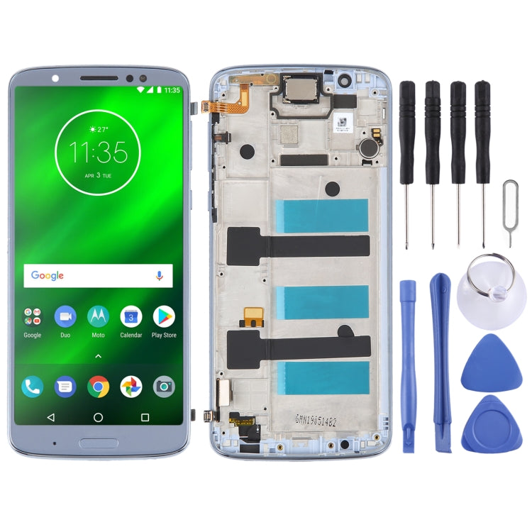 Original LCD Screen For Motorola Moto G6 Plus Digitizer Full Assembly With Frame(Blue) - LCD Screen by PMC Jewellery | Online Shopping South Africa | PMC Jewellery