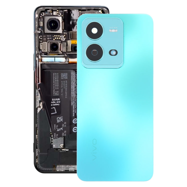 For vivo V25 Original Battery Back Cover with Camera Lens Cover(Blue) - Back Cover by PMC Jewellery | Online Shopping South Africa | PMC Jewellery