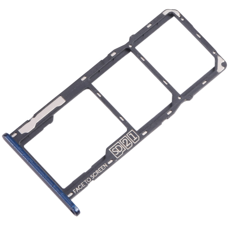 For Motorola Moto G7 Play SIM Card Tray + SIM Card Tray + Micro SD Card Tray (Blue) - Card Socket by PMC TechLife | Online Shopping South Africa | PMC TechLife