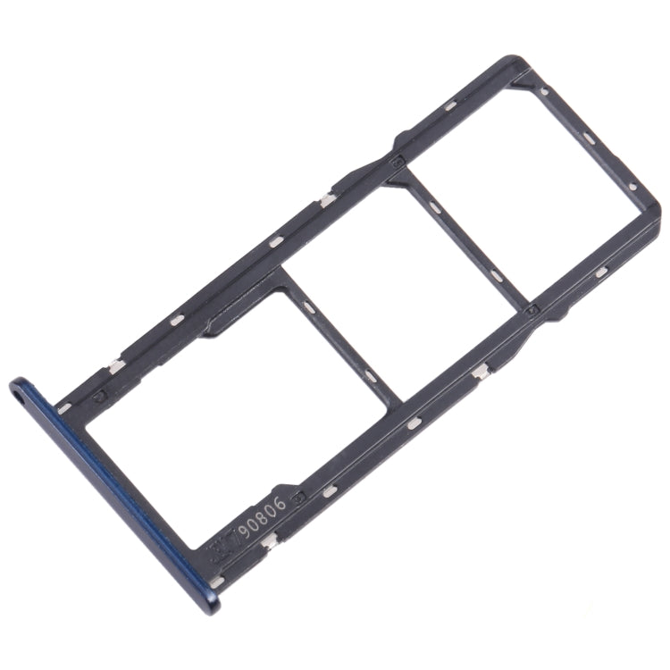 For Motorola Moto G7 Play SIM Card Tray + SIM Card Tray + Micro SD Card Tray (Blue) - Card Socket by PMC TechLife | Online Shopping South Africa | PMC TechLife