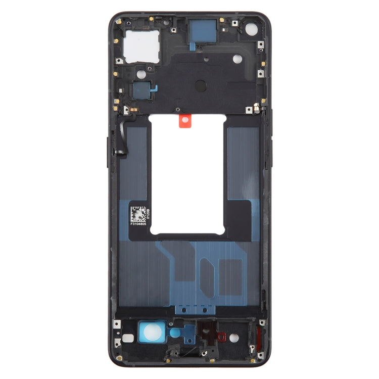 For OPPO Reno7 Pro 5G Front Housing LCD Frame Bezel Plate (Black) - LCD Screen by PMC Jewellery | Online Shopping South Africa | PMC Jewellery