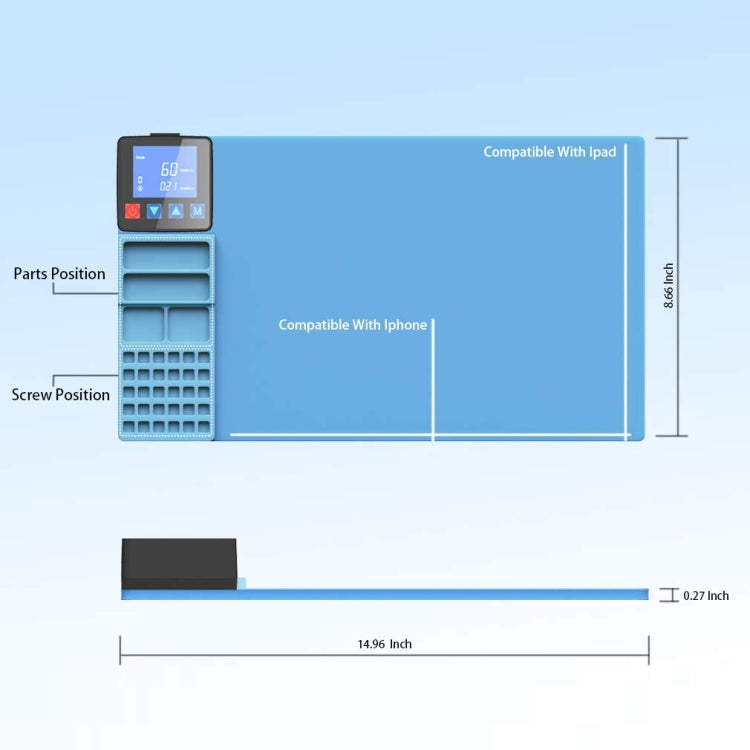 CPB CP320 LCD Screen Heating Pad Safe Repair Tool, EU Plug - free shipping - PMC TechLife - Order now!
