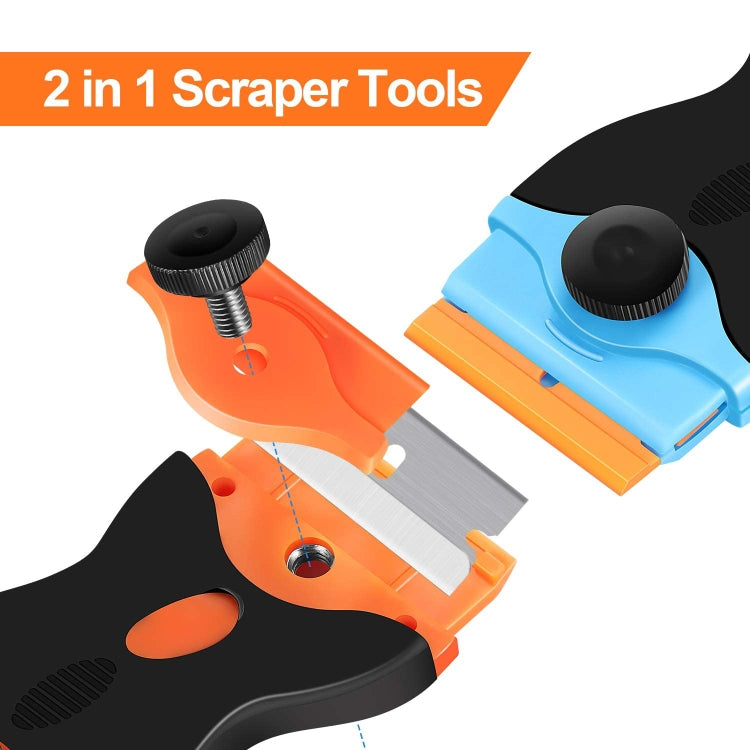 Double Headed Scraper Blade Glue Squeegee Remover Cleaner Tool (Blue) - free shipping - PMC TechLife - Order now!