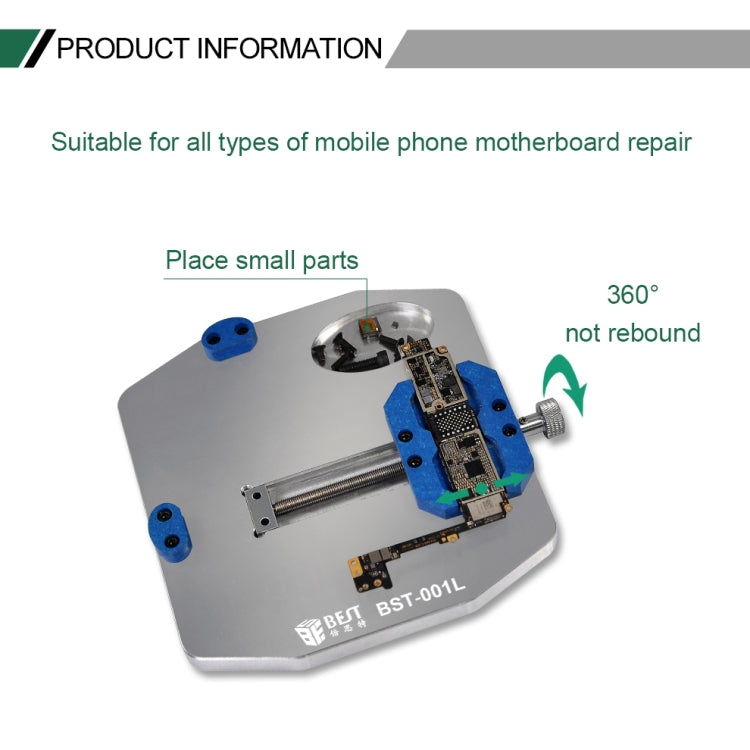 BEST BST-001L Aluminum Alloy Universal Motherboard PCB IC Chip Holder Fixture - free shipping - PMC TechLife - Order now!