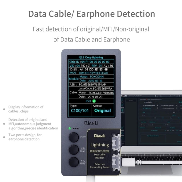 For iPhone 6 - 14 Pro Max 3 in 1 Qianli iCopy Plus 2.2 Repair Detection Programmer Set, Plug: US - Repair Programmer by PMC Jewellery | Online Shopping South Africa | PMC Jewellery