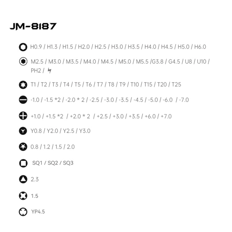 JAKEMY JM-8187 83 in 1 Magnetic Screwdriver Set - Screwdriver Set by JAKEMY | Online Shopping South Africa | PMC Jewellery | Buy Now Pay Later Mobicred