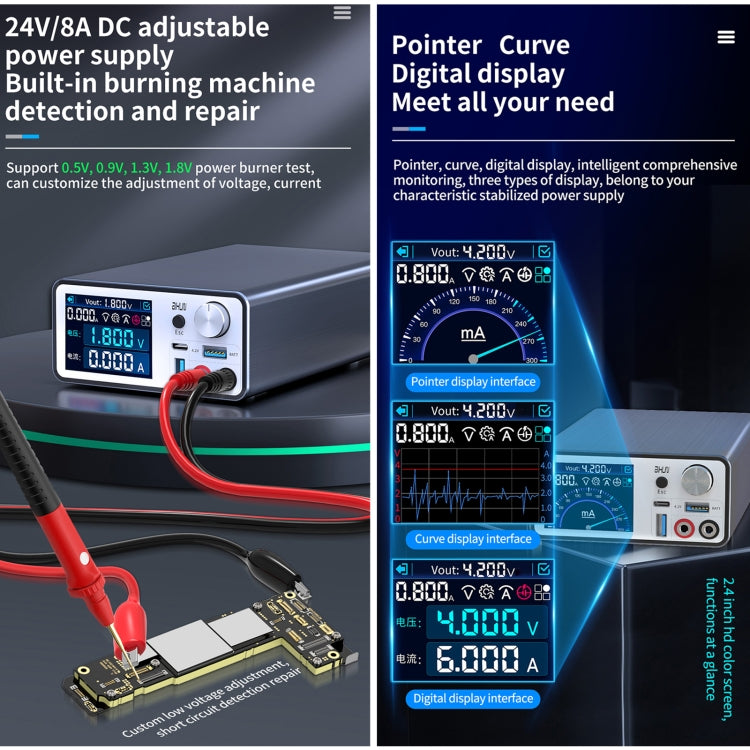 AIXUN P2408 Intelligent Voltage Regulator Power Supply, EU Plug - free shipping - PMC TechLife - Order now!