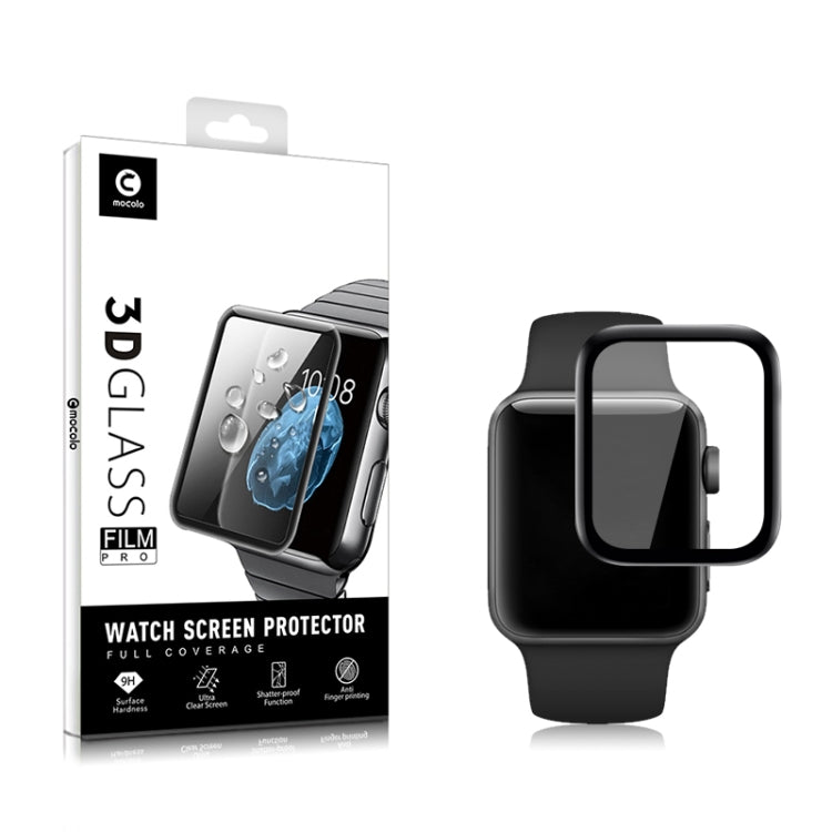 2 PCS mocolo 0.33mm 9H 3D Round Edge Tempered Glass Film for Apple Watch Series 3 42mm - Watch Cases by mocolo | Online Shopping South Africa | PMC TechLife | Buy Now Pay Later Mobicred
