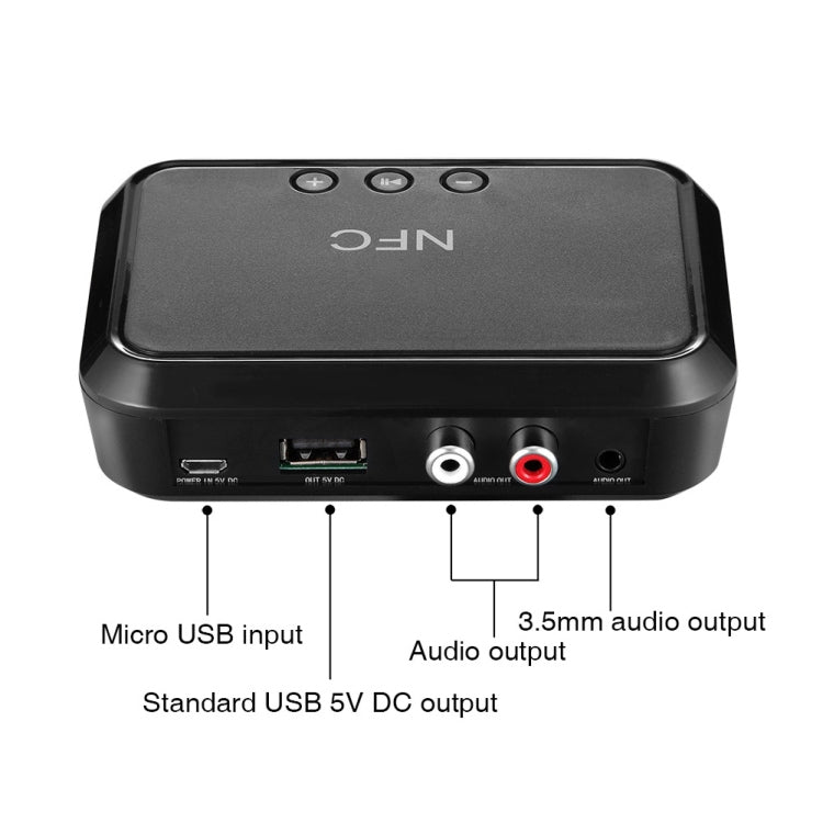 B10 NFC Desktop Bluetooth Music Receiver 4.1 Bluetooth Adapter USB Drive Reads Bluetooth Speaker - Audio Receiver Transmitter by PMC Jewellery | Online Shopping South Africa | PMC Jewellery