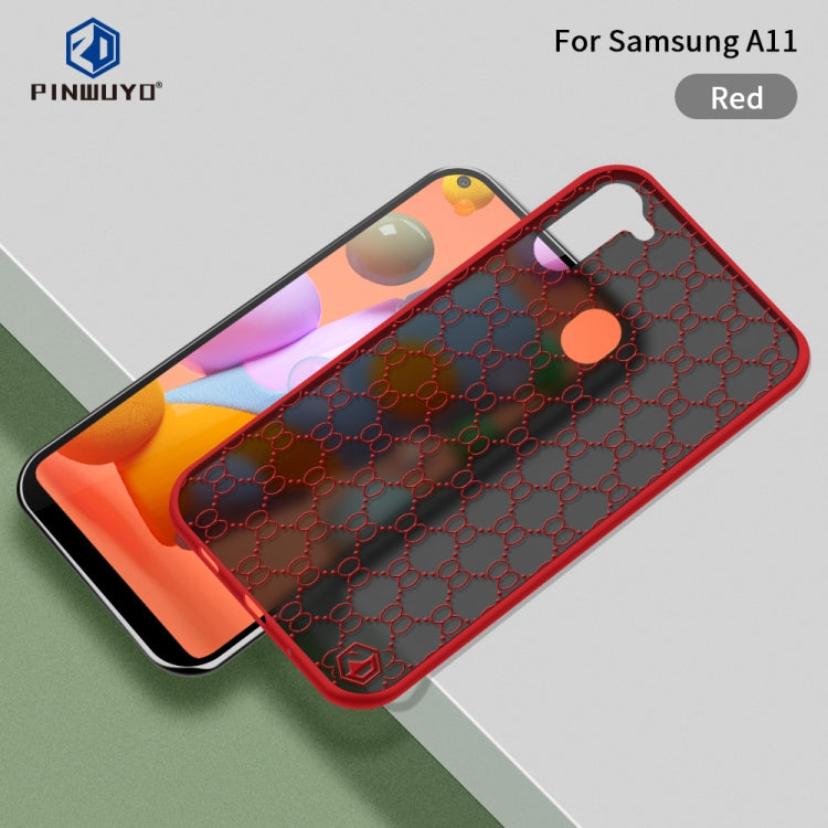 For Samsung Galaxy A11 US PINWUYO Series 2 Generation PC + TPU Anti-drop All-inclusive  Protective Case(Red) - Galaxy Phone Cases by PINWUYO | Online Shopping South Africa | PMC TechLife | Buy Now Pay Later Mobicred