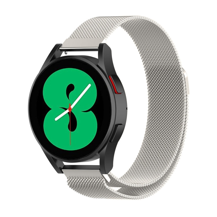For Honor Magic Watch 2 / Samsung Galaxy Active 2 18mm Milan Stainless Steel Mesh Watch Band(Starlight) - Watch Bands by PMC TechLife | Online Shopping South Africa | PMC TechLife