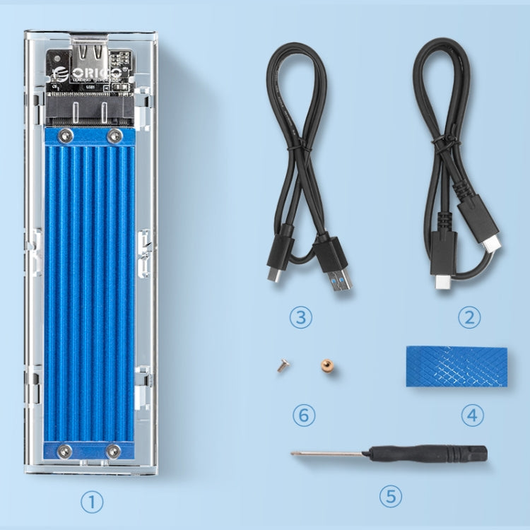 ORICO TCM2M-C3 M.2 SSD Dual Protocol Hard Disk Case - HDD Enclosure by ORICO | Online Shopping South Africa | PMC TechLife