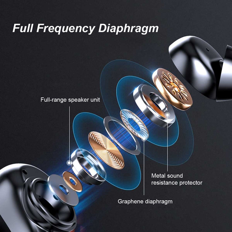 T8 Hifi Wireless Bluetooth 5.0 Earphone Waterproof Sports Gaming Earphone Noise Earbuds with LED Display(Black) - Bluetooth Earphone by PMC Jewellery | Online Shopping South Africa | PMC Jewellery