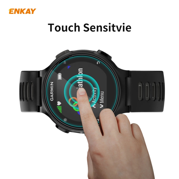 Compatible with Garmin Compatible witherunner 735 / 735XT ENKAY Hat-Prince 0.2mm 9H 2.15D Curved Edge Tempered Glass Screen Protector  Watch Film - Screen Protector by ENKAY | Online Shopping South Africa | PMC TechLife | Buy Now Pay Later Mobicred