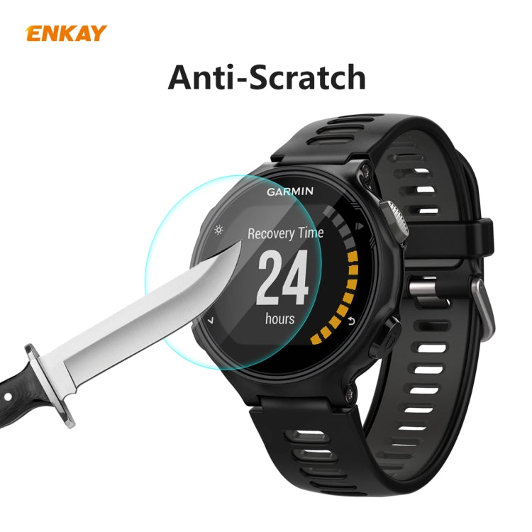 Compatible with Garmin Compatible witherunner 735 / 735XT ENKAY Hat-Prince 0.2mm 9H 2.15D Curved Edge Tempered Glass Screen Protector  Watch Film - Screen Protector by ENKAY | Online Shopping South Africa | PMC TechLife | Buy Now Pay Later Mobicred