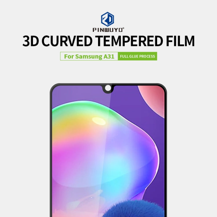 For Samsung Galaxy A31 PINWUYO 9H 3D Curved Full Screen Explosion-proof Tempered Glass Film(Black) - Galaxy Tempered Glass by PINWUYO | Online Shopping South Africa | PMC TechLife | Buy Now Pay Later Mobicred