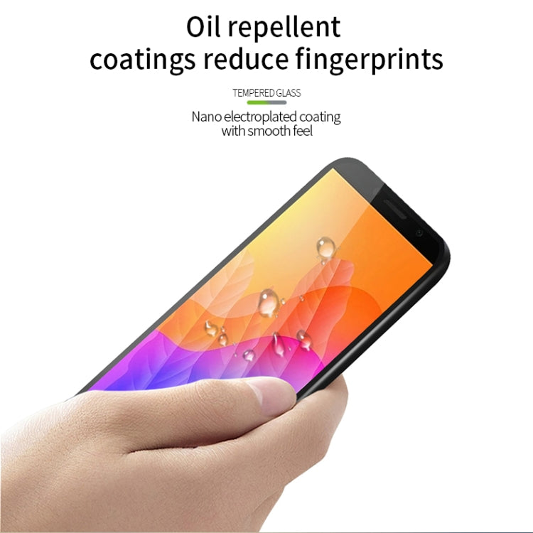 For Huawei  Y5P/Y5 Prime PINWUYO 9H 2.5D Full Screen Tempered Glass Film(Black) - Huawei Tempered Glass by PINWUYO | Online Shopping South Africa | PMC TechLife | Buy Now Pay Later Mobicred