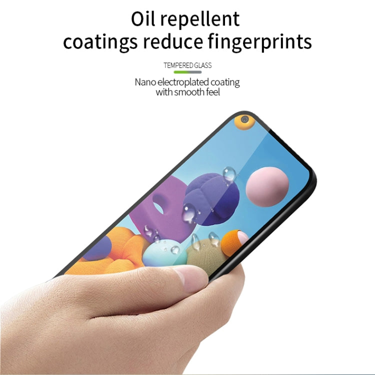 For Samsung Galaxy A21S MOFI 9H 2.5D Full Screen Tempered Glass Film(Black) - Galaxy Tempered Glass by MOFI | Online Shopping South Africa | PMC TechLife | Buy Now Pay Later Mobicred
