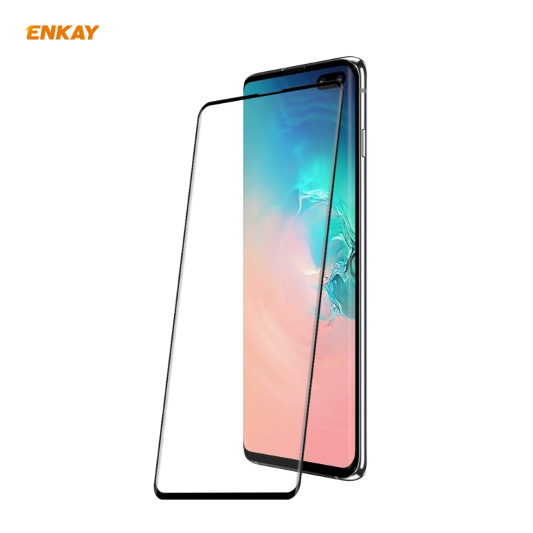 For Samsung Galaxy S10+ ENKAY Hat-Prince 0.26mm 9H 3D Full Glue Explosion-proof Full Screen Curved Heat Bending Tempered Glass Film - Galaxy Tempered Glass by ENKAY | Online Shopping South Africa | PMC TechLife | Buy Now Pay Later Mobicred