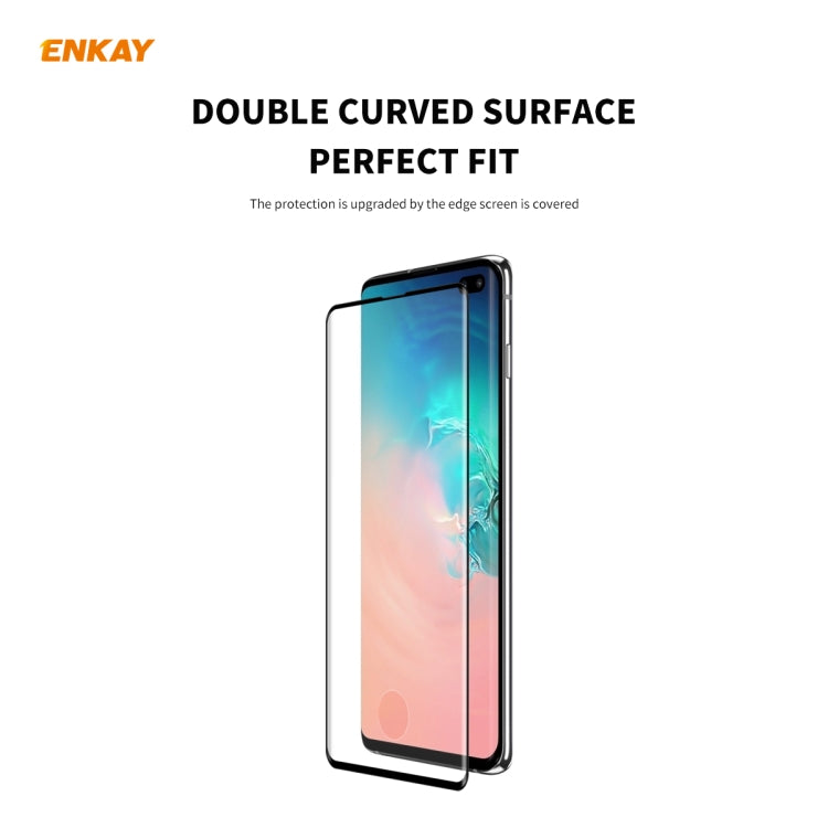For Samsung Galaxy S10+ ENKAY Hat-Prince 0.26mm 9H 3D Full Glue Explosion-proof Full Screen Curved Heat Bending Tempered Glass Film - Galaxy Tempered Glass by ENKAY | Online Shopping South Africa | PMC TechLife | Buy Now Pay Later Mobicred