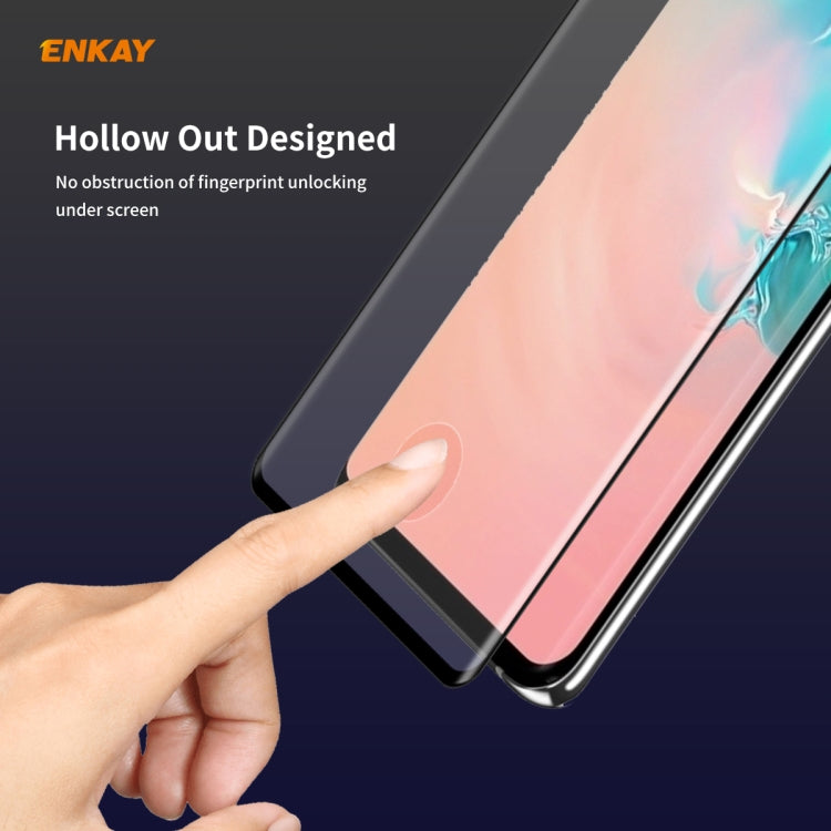 For Samsung Galaxy S10+ ENKAY Hat-Prince 0.26mm 9H 3D Full Glue Explosion-proof Full Screen Curved Heat Bending Tempered Glass Film - Galaxy Tempered Glass by ENKAY | Online Shopping South Africa | PMC TechLife | Buy Now Pay Later Mobicred