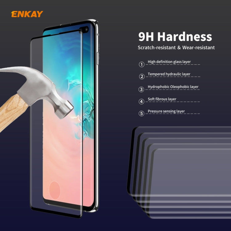 For Samsung Galaxy S10+ ENKAY Hat-Prince 0.26mm 9H 3D Full Glue Explosion-proof Full Screen Curved Heat Bending Tempered Glass Film - Galaxy Tempered Glass by ENKAY | Online Shopping South Africa | PMC TechLife | Buy Now Pay Later Mobicred