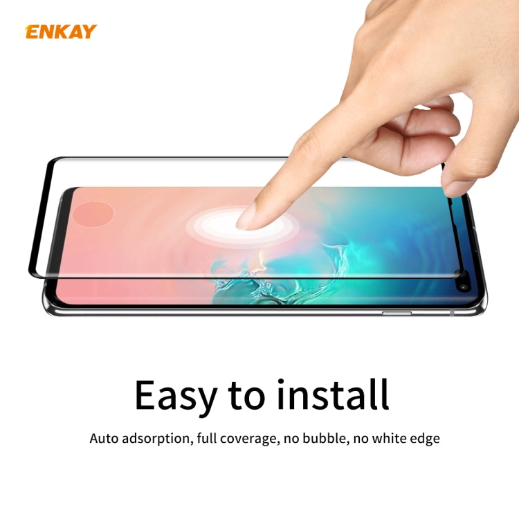 For Samsung Galaxy S10+ ENKAY Hat-Prince 0.26mm 9H 3D Full Glue Explosion-proof Full Screen Curved Heat Bending Tempered Glass Film - Galaxy Tempered Glass by ENKAY | Online Shopping South Africa | PMC TechLife | Buy Now Pay Later Mobicred