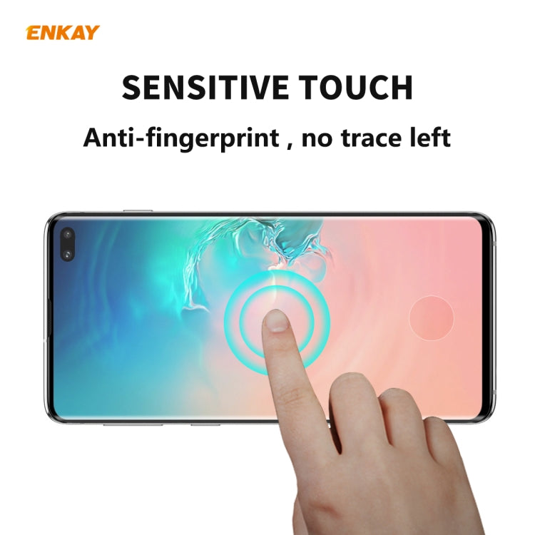 For Samsung Galaxy S10+ ENKAY Hat-Prince 0.26mm 9H 3D Full Glue Explosion-proof Full Screen Curved Heat Bending Tempered Glass Film - Galaxy Tempered Glass by ENKAY | Online Shopping South Africa | PMC TechLife | Buy Now Pay Later Mobicred