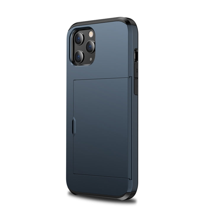 For iPhone 12 / 12 Pro Shockproof Rugged Armor Protective Case with Card Slot(Dark Blue) - free shipping - PMC TechLife - Order now!
