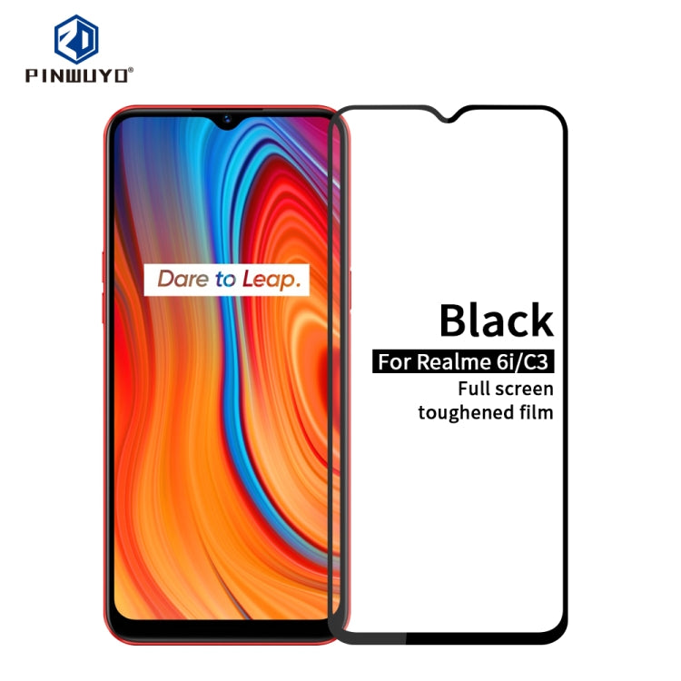 For OPPO Realme 6i / C3 PINWUYO 9H 2.5D Full Screen Tempered Glass Film(Black) - free shipping - PMC TechLife - Order now!