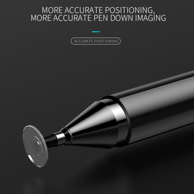 Imitation Porcelain 2 in 1 Mobile Phone Touch Screen Capacitive Pen for Apple / Huawei / Xiaomi / Samsung(Black) - Pencil Accessories by PMC TechLife | Online Shopping South Africa | PMC TechLife | Buy Now Pay Later Mobicred