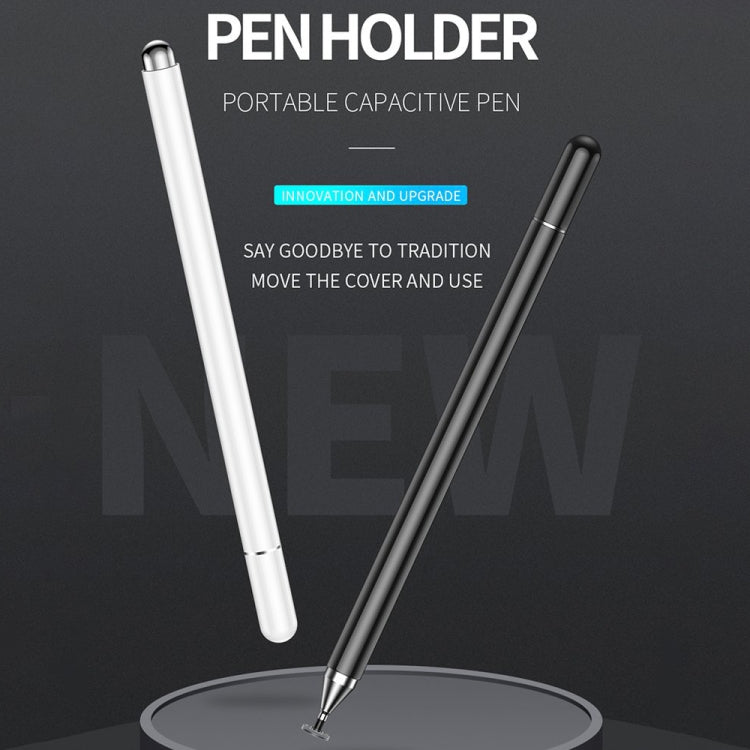 Imitation Porcelain 2 in 1 Mobile Phone Touch Screen Capacitive Pen for Apple / Huawei / Xiaomi / Samsung(Black) - Pencil Accessories by PMC TechLife | Online Shopping South Africa | PMC TechLife | Buy Now Pay Later Mobicred
