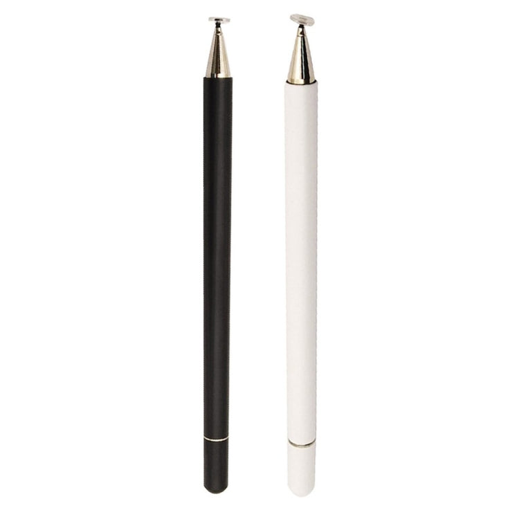 Imitation Porcelain 2 in 1 Mobile Phone Touch Screen Capacitive Pen for Apple / Huawei / Xiaomi / Samsung(Black) - Pencil Accessories by PMC TechLife | Online Shopping South Africa | PMC TechLife | Buy Now Pay Later Mobicred